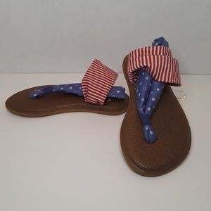 Sanuk yoga sling flip flop toddler size 9-10